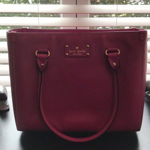 Kate Spade Wellesley Quinn Fuchsia Leather Tote